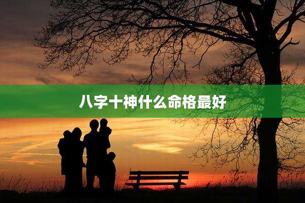 八字十神什么命格最好