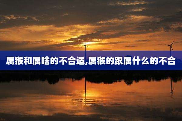 属猴和属啥的不合适,属猴的跟属什么的不合