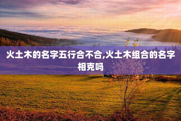 火土木的名字五行合不合,火土木组合的名字相克吗