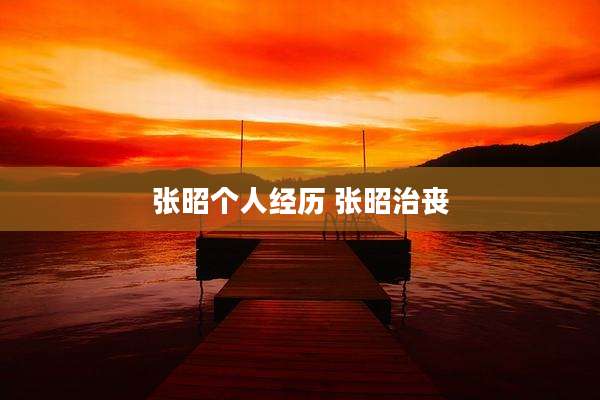 张昭个人经历 张昭治丧