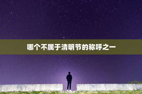 哪个不属于清明节的称呼之一
