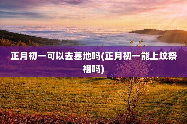 正月初一可以去墓地吗(正月初一能上坟祭祖吗)