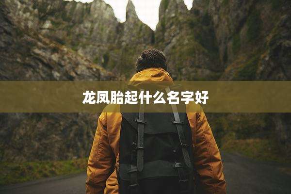 龙凤胎起什么名字好