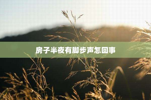 房子半夜有脚步声怎回事