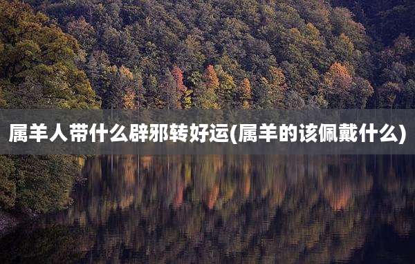 属羊人带什么辟邪转好运(属羊的该佩戴什么)