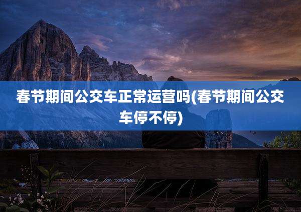 春节期间公交车正常运营吗(春节期间公交车停不停)