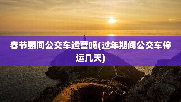春节期间公交车运营吗(过年期间公交车停运几天)