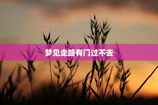 梦见走路有门过不去
