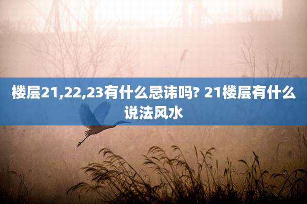 楼层21,22,23有什么忌讳吗? 21楼层有什么说法风水