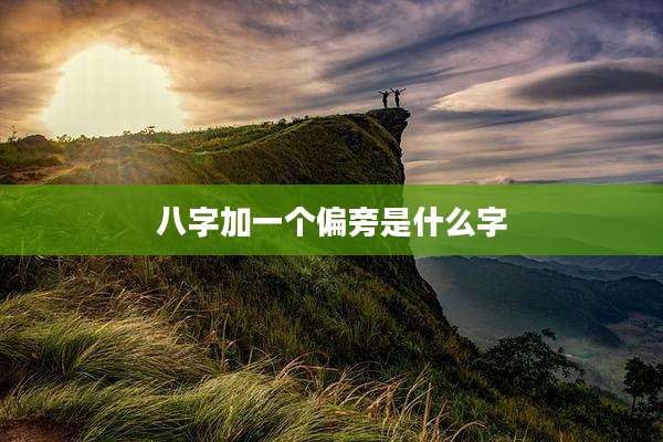 八字加一个偏旁是什么字