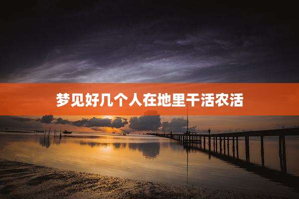 梦见好几个人在地里干活农活