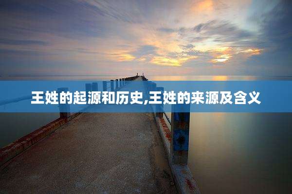 王姓的起源和历史,王姓的来源及含义