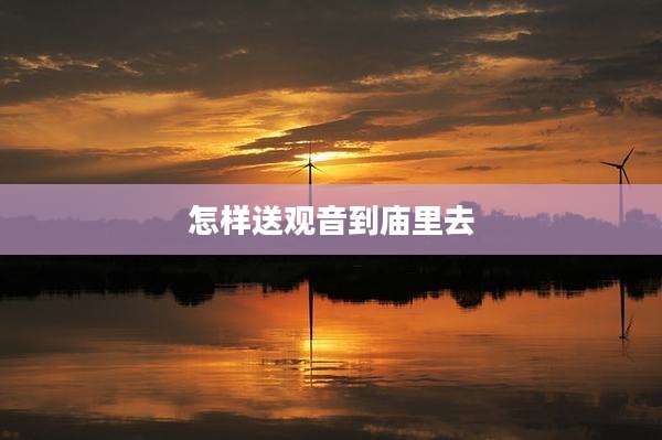 怎样送观音到庙里去