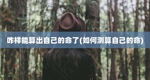 咋样能算出自己的命了(如何测算自己的命)