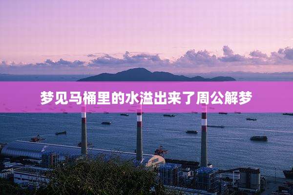 梦见马桶里的水溢出来了周公解梦