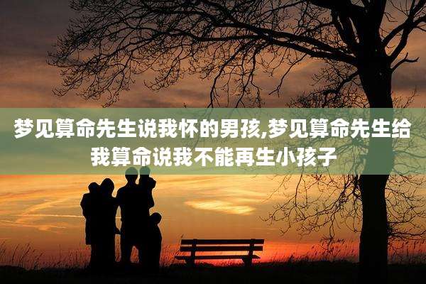 梦见算命先生说我怀的男孩,梦见算命先生给我算命说我不能再生小孩子