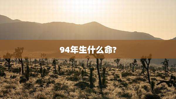 94年生什么命?