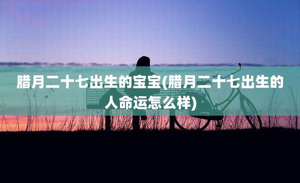 腊月二十七出生的宝宝(腊月二十七出生的人命运怎么样)