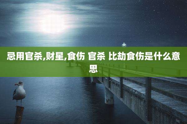 忌用官杀,财星,食伤 官杀 比劫食伤是什么意思