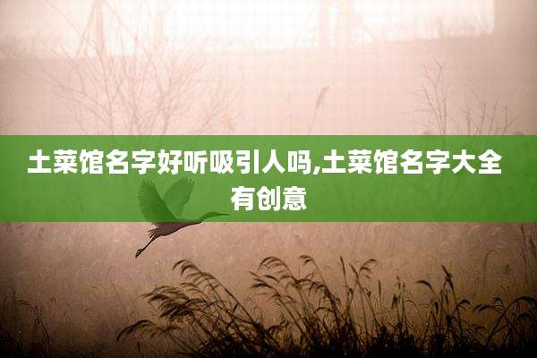 土菜馆名字好听吸引人吗,土菜馆名字大全 有创意