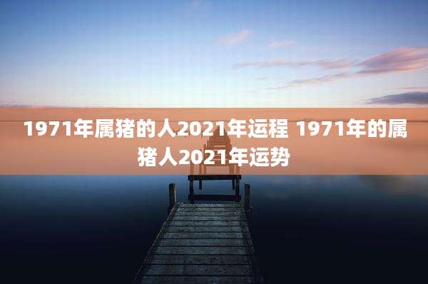 1971年属猪的人2021年运程 1971年的属猪人2021年运势