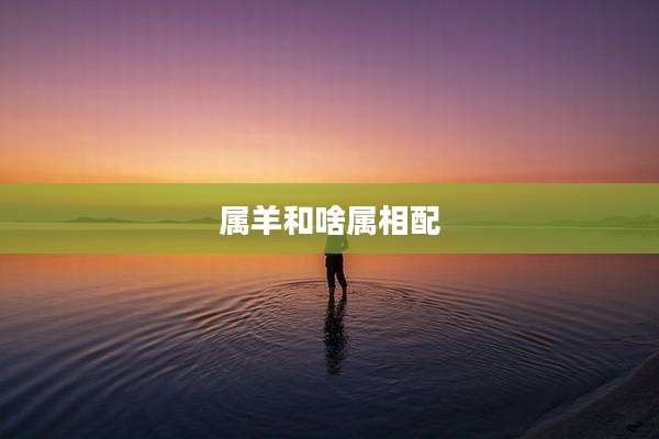 属羊和啥属相配