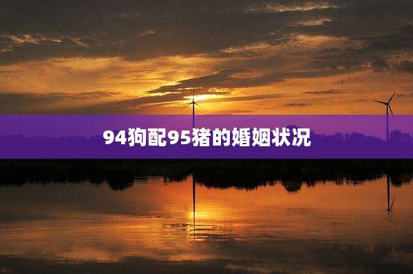 94狗配95猪的婚姻状况