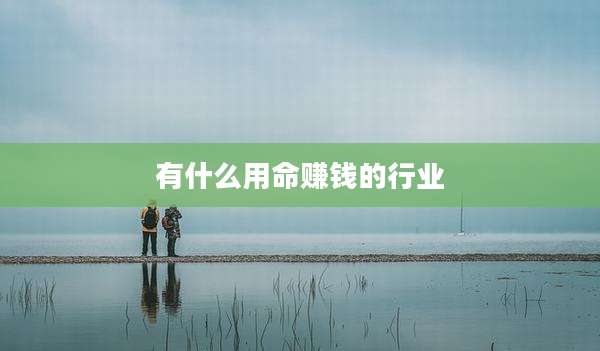 有什么用命赚钱的行业