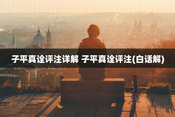 子平真诠评注详解 子平真诠评注(白话解)