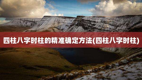 四柱八字时柱的精准确定方法(四柱八字时柱)