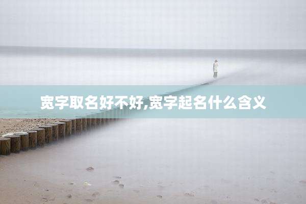 宽字取名好不好,宽字起名什么含义