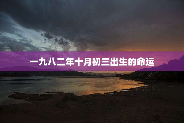 一九八二年十月初三出生的命运