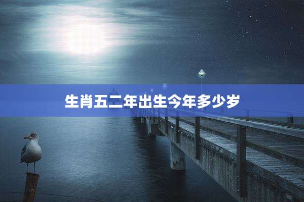 生肖五二年出生今年多少岁