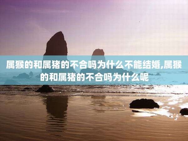 属猴的和属猪的不合吗为什么不能结婚,属猴的和属猪的不合吗为什么呢