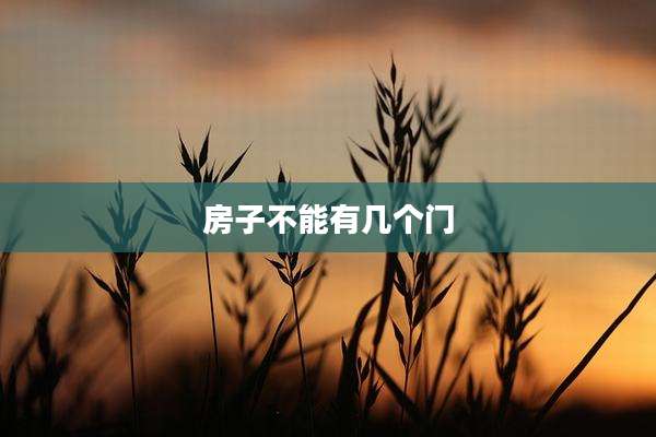 房子不能有几个门