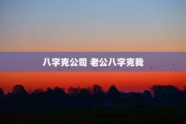 八字克公司 老公八字克我