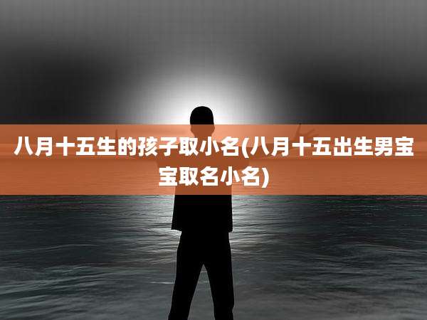 八月十五生的孩子取小名(八月十五出生男宝宝取名小名)