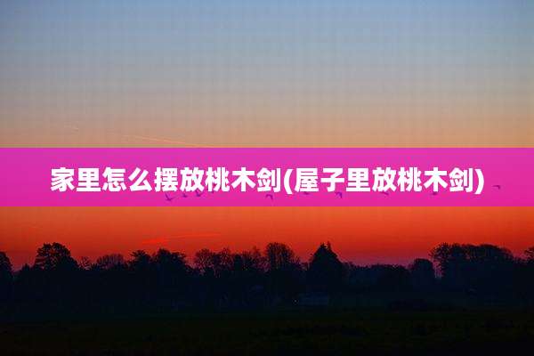 家里怎么摆放桃木剑(屋子里放桃木剑)