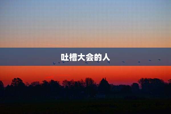 吐槽大会的人