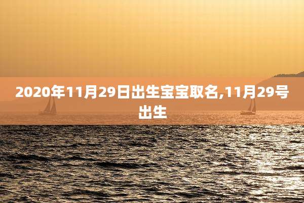 2020年11月29日出生宝宝取名,11月29号出生