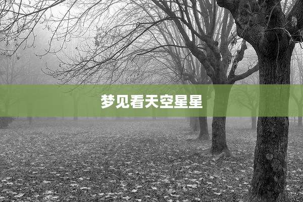 梦见看天空星星