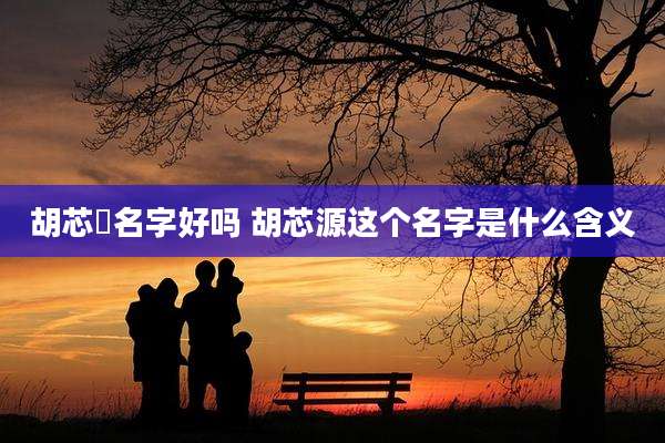 胡芯玥名字好吗 胡芯源这个名字是什么含义