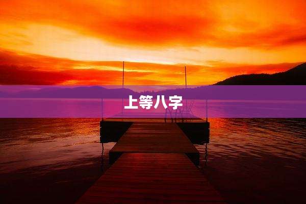 上等八字