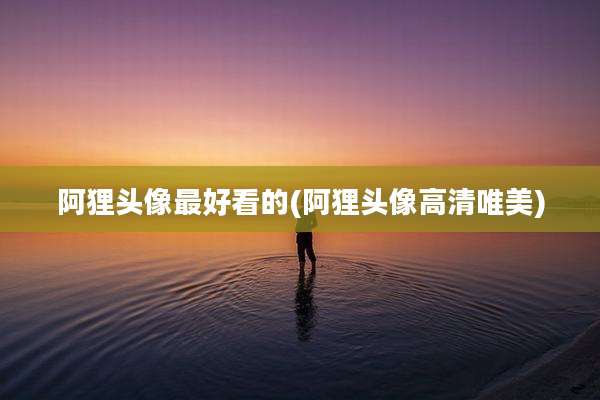 阿狸头像最好看的(阿狸头像高清唯美)