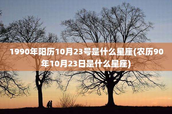 1990年阳历10月23号是什么星座(农历90年10月23日是什么星座)