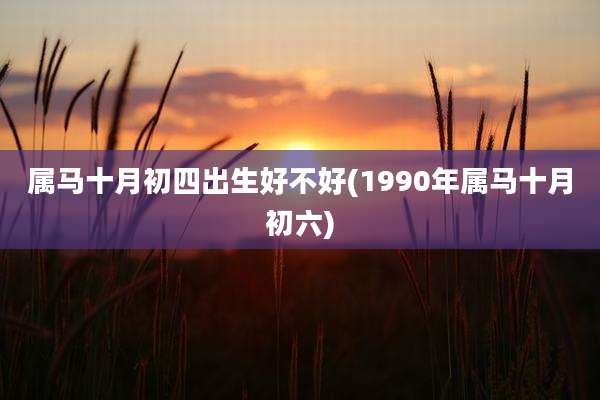 属马十月初四出生好不好(1990年属马十月初六)