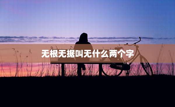 无根无据叫无什么两个字