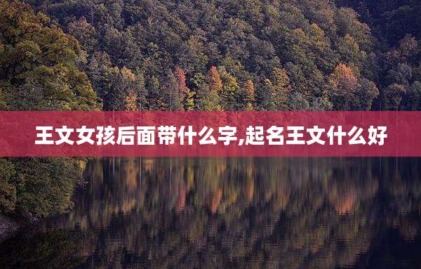 王文女孩后面带什么字,起名王文什么好