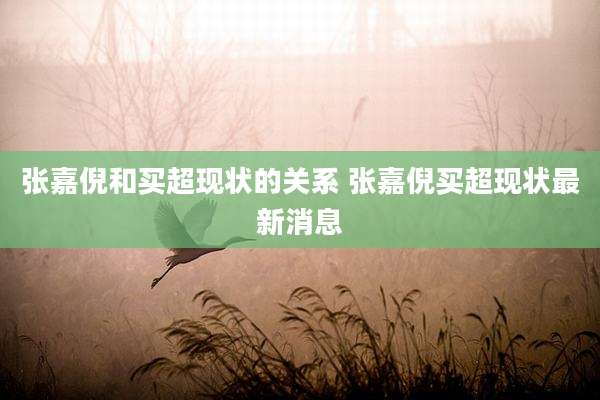 张嘉倪和买超现状的关系 张嘉倪买超现状最新消息