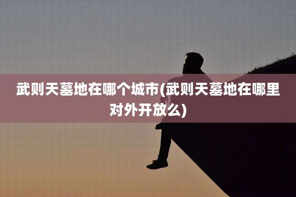 武则天墓地在哪个城市(武则天墓地在哪里对外开放么)